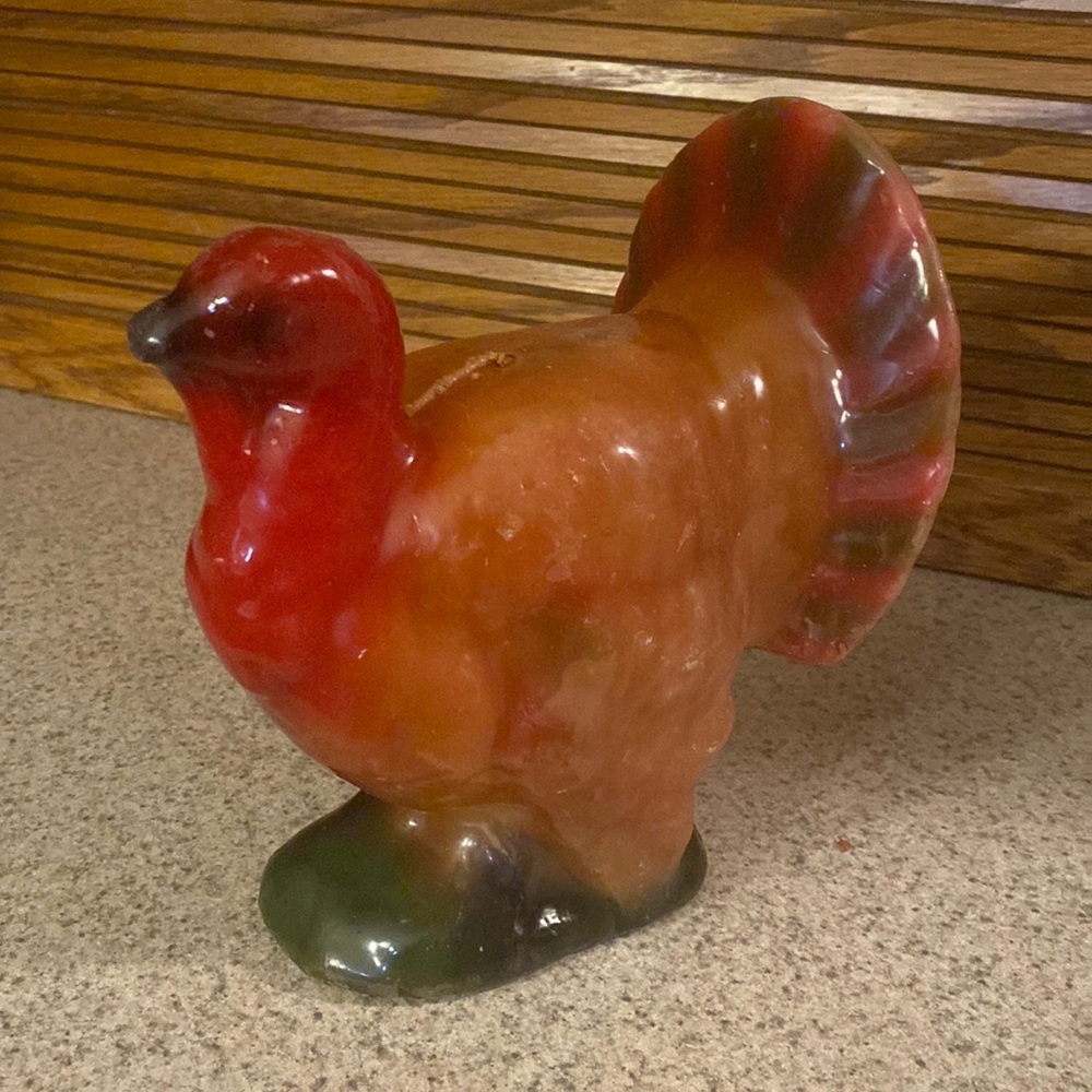 Vintage Thanksgiving Turkey Candle New Old Stock Unlit